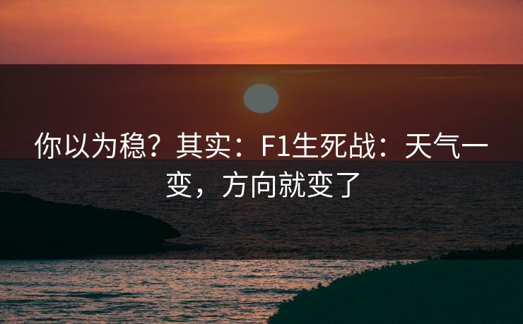 你以为稳？其实：F1生死战：天气一变，方向就变了